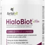 HIALOBIOT - Cabelo, Pele e Unhas - Ácido Hialurônico, Biotina Alto Teor, Longa Duração 2 Meses de Uso, 19 Vitaminas e Minerais Essenciais, 60 Cápsulas, HialoBiot, Fortalvit