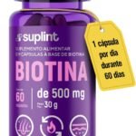 Biotina 500 MG | Complexo de Beleza para Cabelo, Pele e Unhas | Suplemento para Crescimento Capilar | Vitaminas Sem Glúten | Desenvolvido na Holanda | Vitamina B para cabelo e unha | 60 Cápsulas