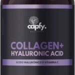 Colágeno Hidrolisado + Ácido Hialurônico + Vitamina C 60 Cápsulas 550mg Premium Capfy. Nutrition para Cabelo Beleza da Pele Unha e Articulações