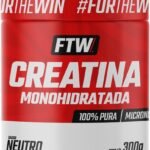 FTW Creatina Monohidratada 100% Pura - Explosão de Energia, Força e Resistência - Absorção Rápida para Ganho de Massa e Performance - Pote 300g