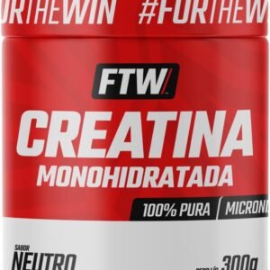 FTW Creatina Monohidratada 100% Pura - Explosão de Energia, Força e Resistência - Absorção Rápida para Ganho de Massa e Performance - Pote 300g